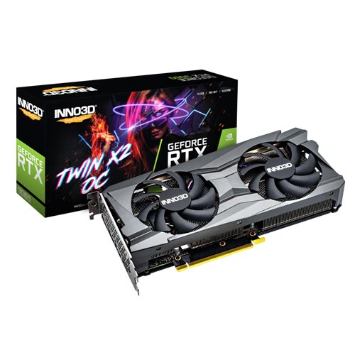 INNO3D GEFORCE RTX 3060 TWIN X2 OC 12GB GDDR6 Graphic Card N30602-12D6X-11902120